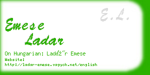 emese ladar business card